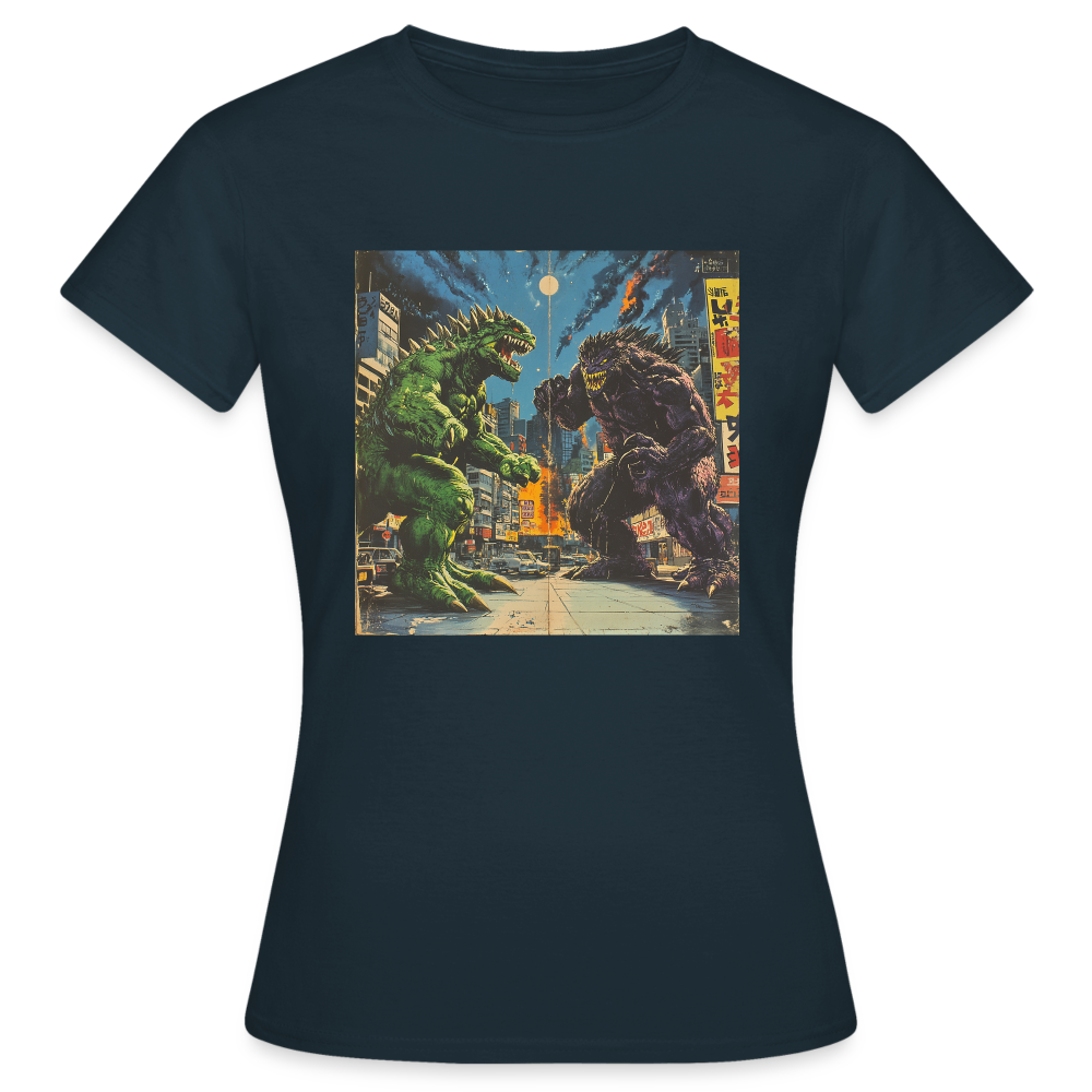 Kampen vid Solnedgången, T-shirt dam - marinblå