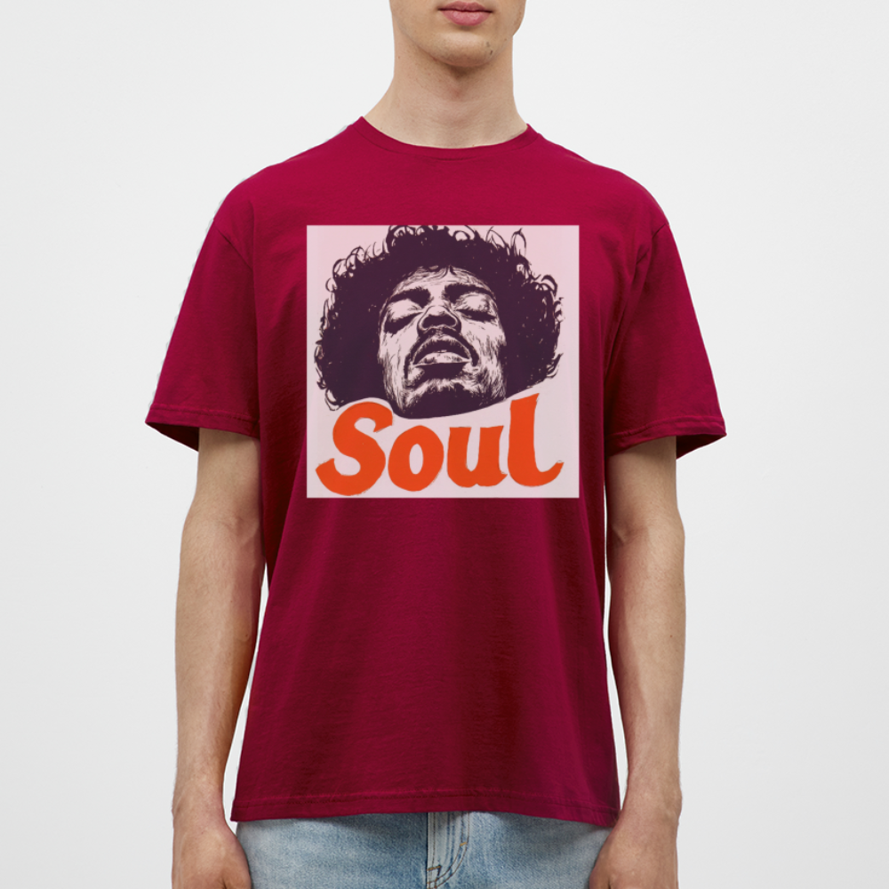 Kärlek, frihet och rättvisa, T-shirt herr - tegelröd