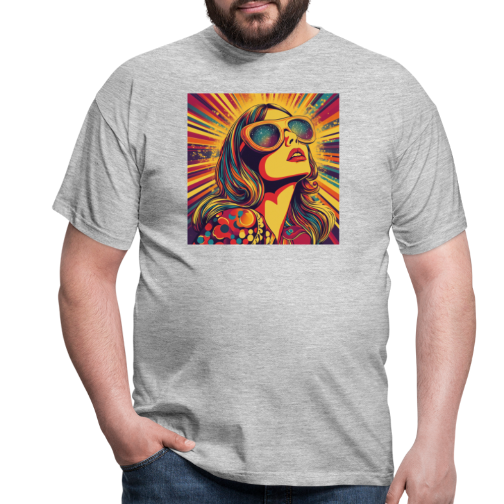 Disco Fever, T-shirt herr - gråmelerad