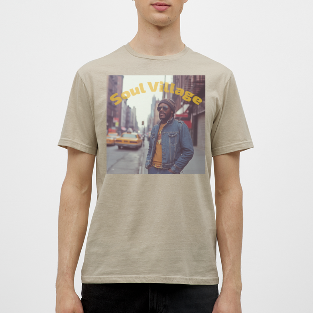 Soul Village, T-shirt herr - sandbeige