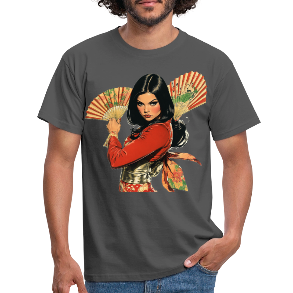 Dansen med Solfjädrar: Vindens krigare, T-shirt herr - kolgrå