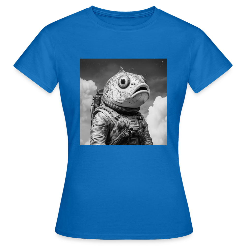 En ensam simtur i universum, T-shirt dam - royalblå