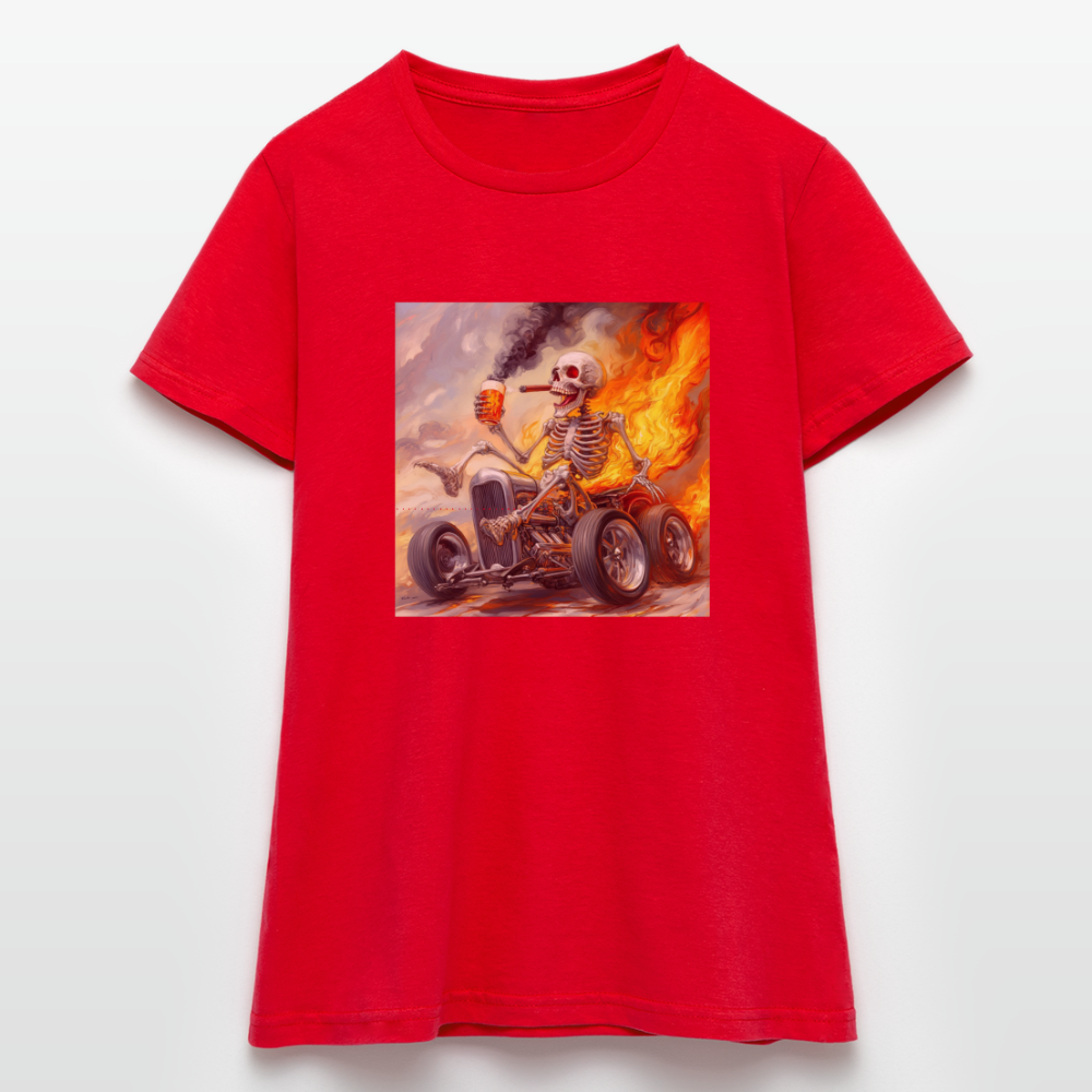 Knekta Krash, T-shirt dam - röd