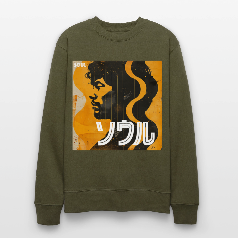 Nippon Grooves, Ekologisk sweatshirt CHANGER unisex från Stanley/Stella - kaki