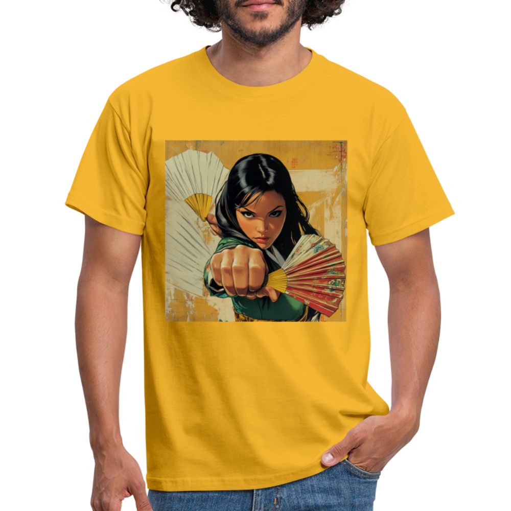 Blå Lotus, T-shirt herr - gul