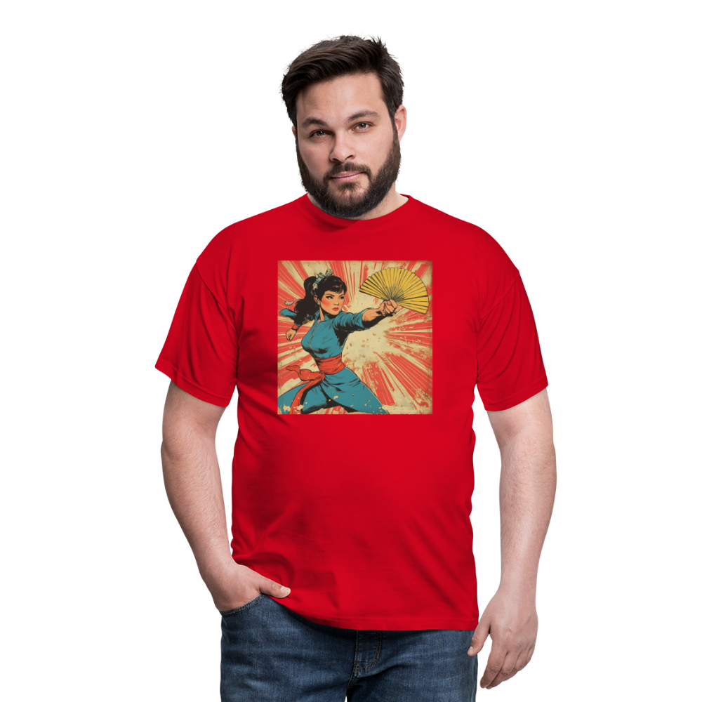 Solfjädern, T-shirt herr - röd