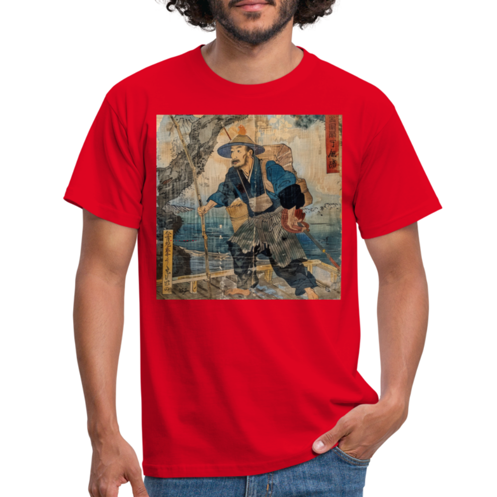 Fiskaren som bytte karriär, T-shirt herr - röd