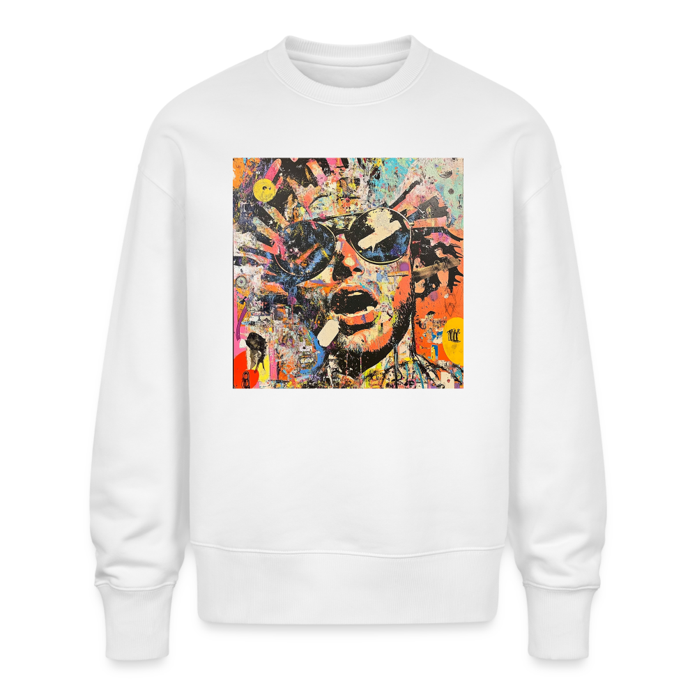 Cosmic Soul Groove, Ekologisk oversizetröja RADDER unisex från Stanley/Stella - vit