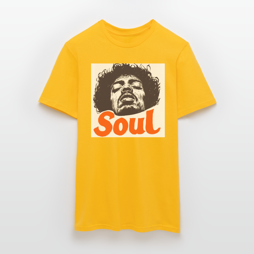 Kärlek, frihet och rättvisa, T-shirt herr - gul