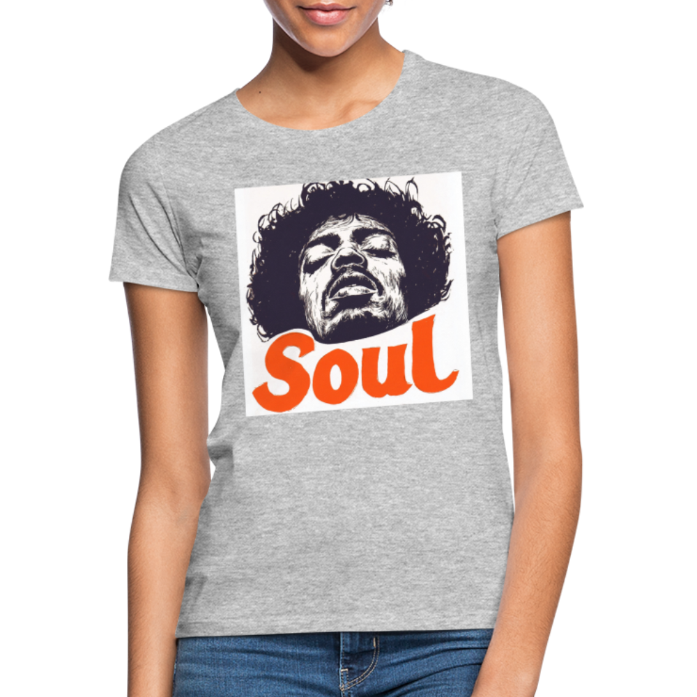 Soul, T-shirt dam - gråmelerad