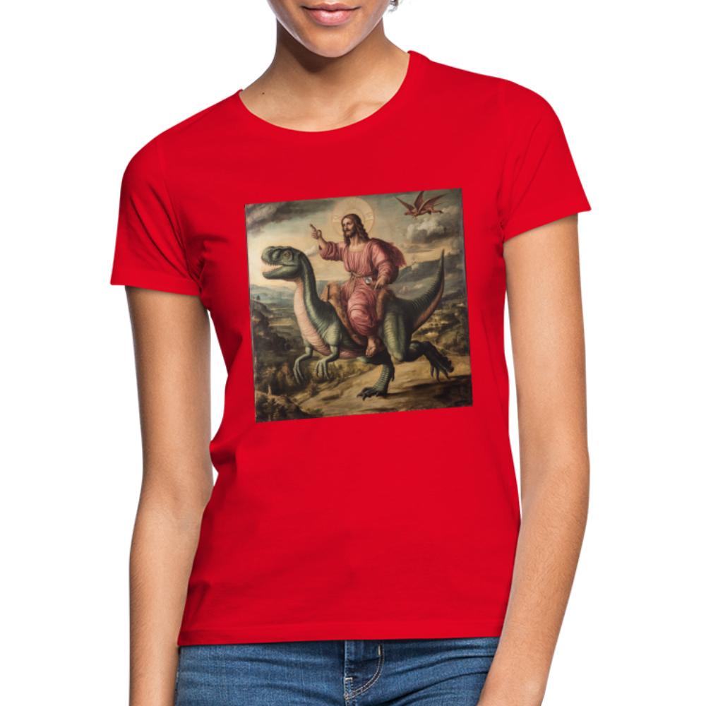 Ritten genom Tiden, T-shirt dam - röd