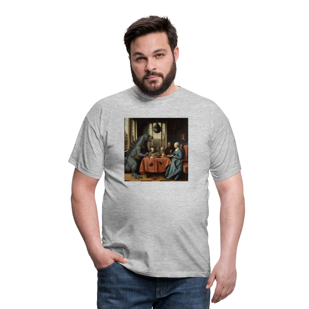 Familjens Fest med Gäst,T-shirt herr - gråmelerad