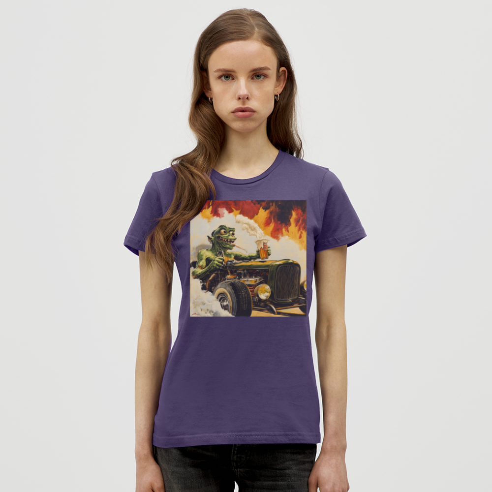 Ragg-Rex, T-shirt dam - mörklila