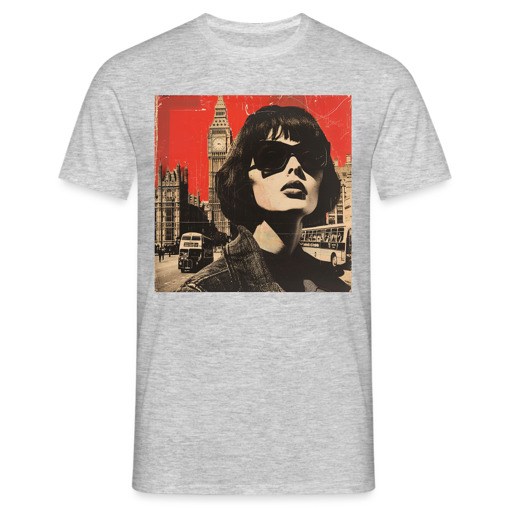 T-shirt herr - gråmelerad