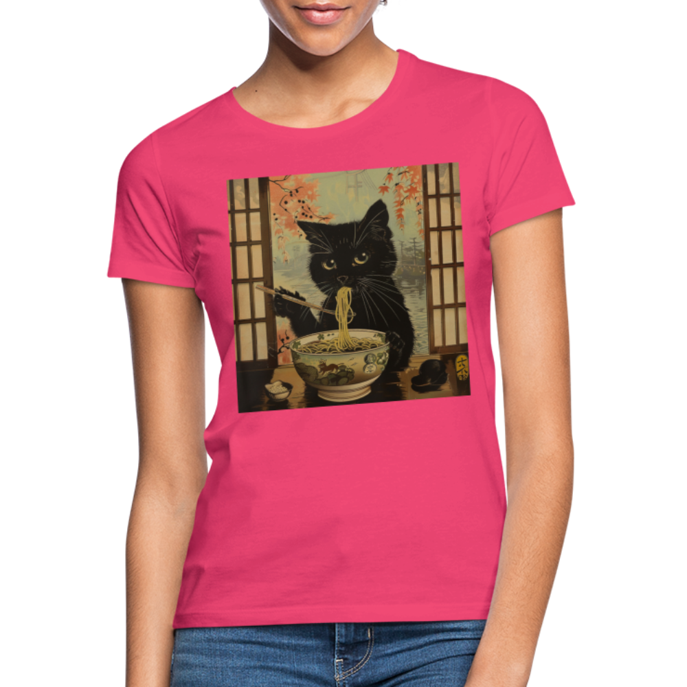 Ramenkatt, T-shirt dam - azalea