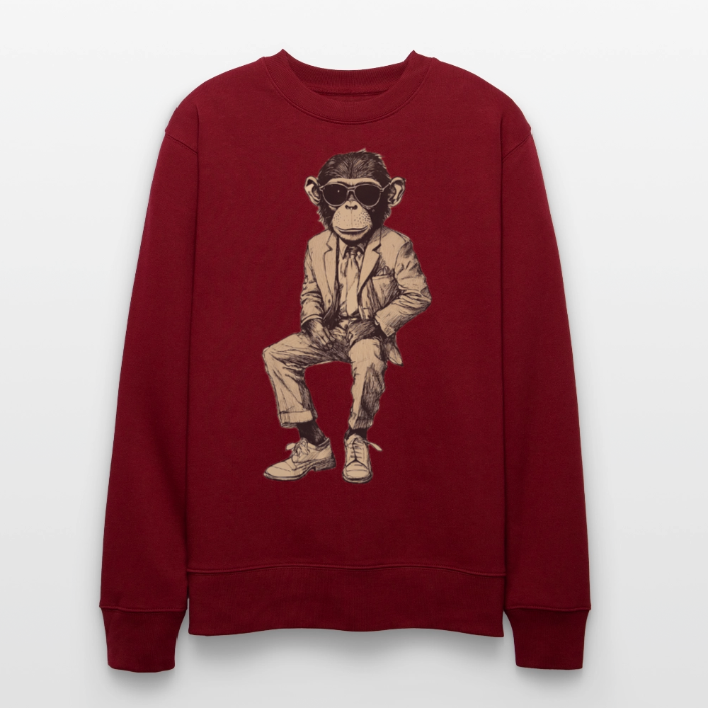 Mod Monkey, Ekologisk sweatshirt CHANGER unisex från Stanley/Stella - vinröd