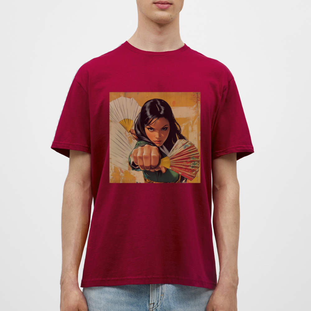 Blå Lotus, T-shirt herr - tegelröd