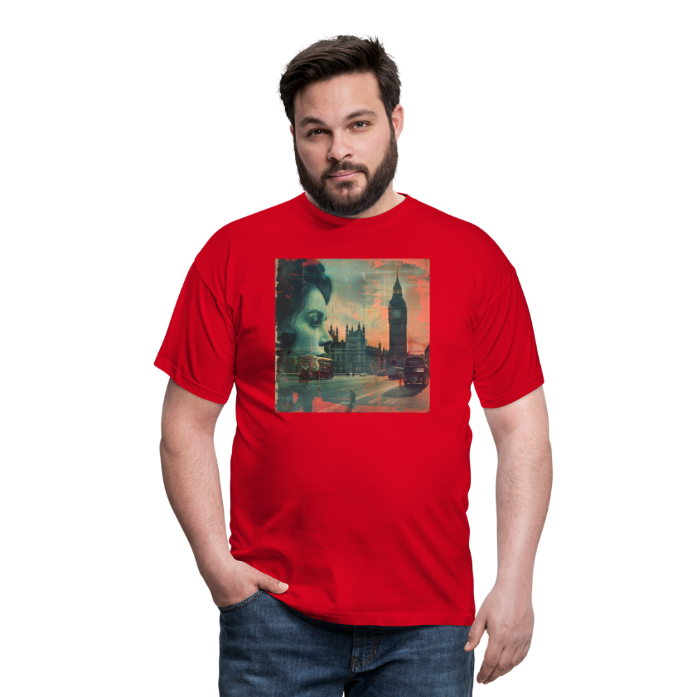 The Beat of London, T-shirt herr - röd