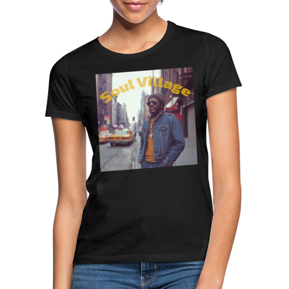 Soul Village, T-shirt dam - svart