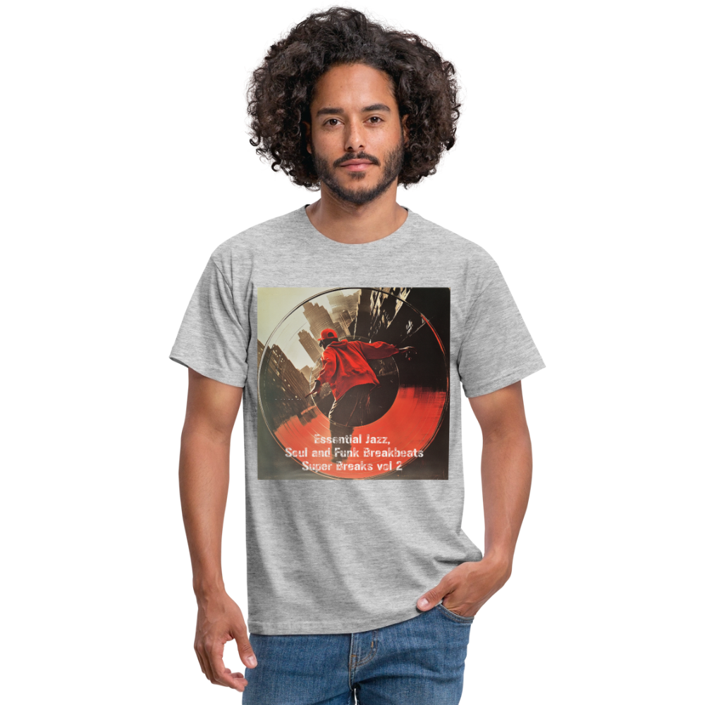 Super Breaks vol 2, T-shirt herr - gråmelerad