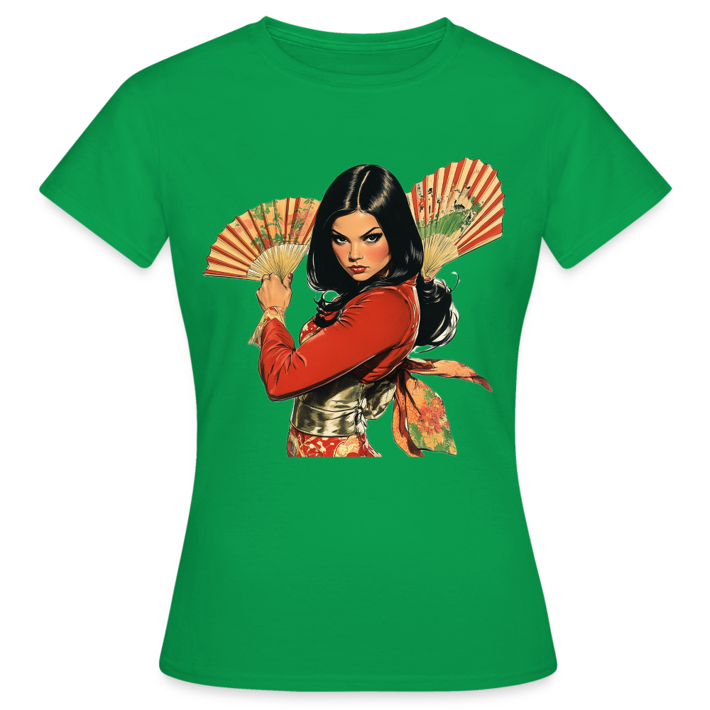 Dansen med Solfjädrar: Vindens krigare, T-shirt dam - kellygrön