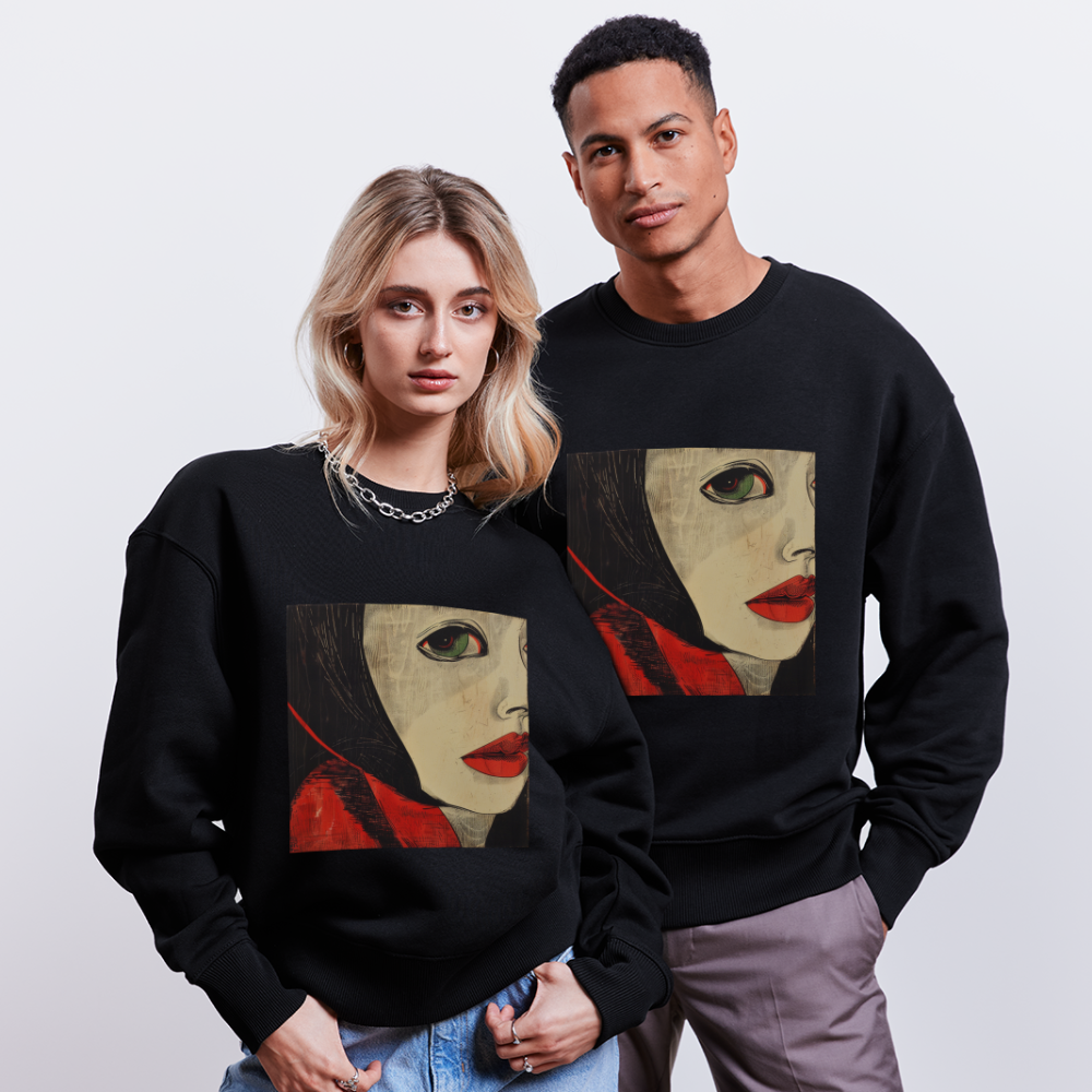 Fiskarfruns öga, Ekologisk oversizetröja RADDER unisex från Stanley/Stella - svart