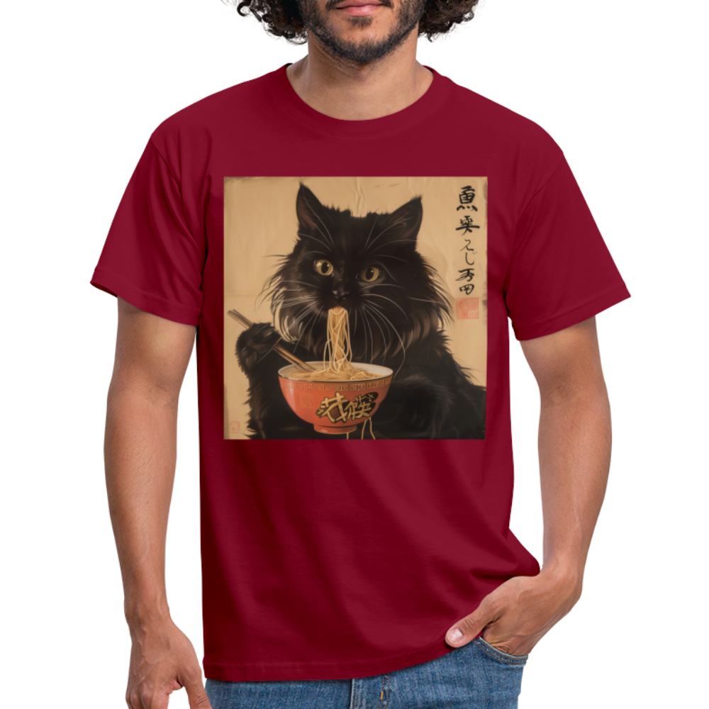 Kejsarens Katt och Ramens Hemlighet, T-shirt herr - tegelröd