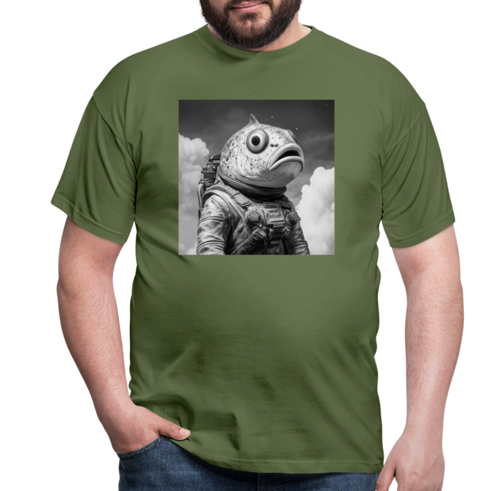 En ensam simtur i universum, T-shirt herr - Militärgrön