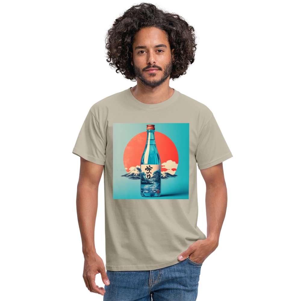 Stillhet i glas, T-shirt herr - sandbeige