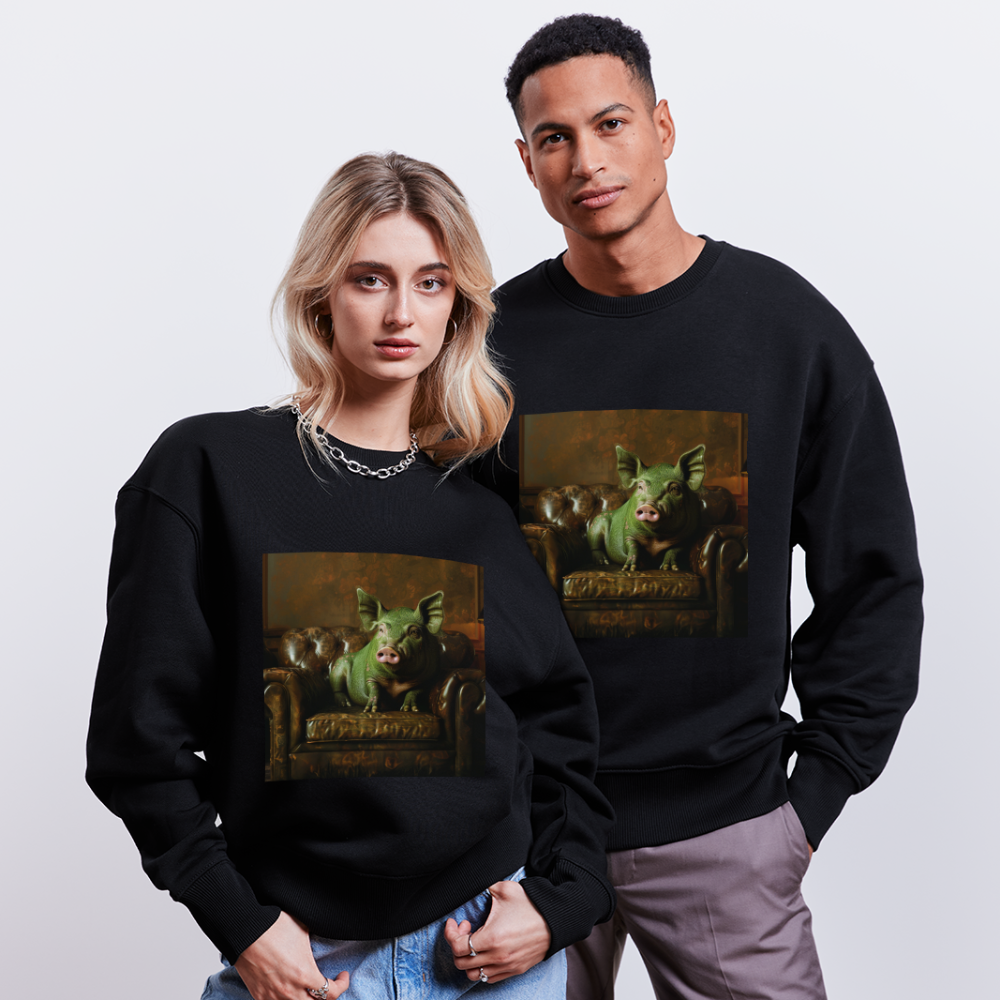 Grön Elegans, Ekologisk oversizetröja RADDER unisex från Stanley/Stella - svart
