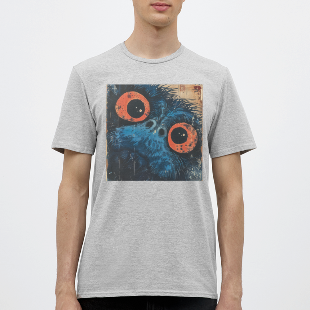 Den blå vännen, T-shirt herr - gråmelerad