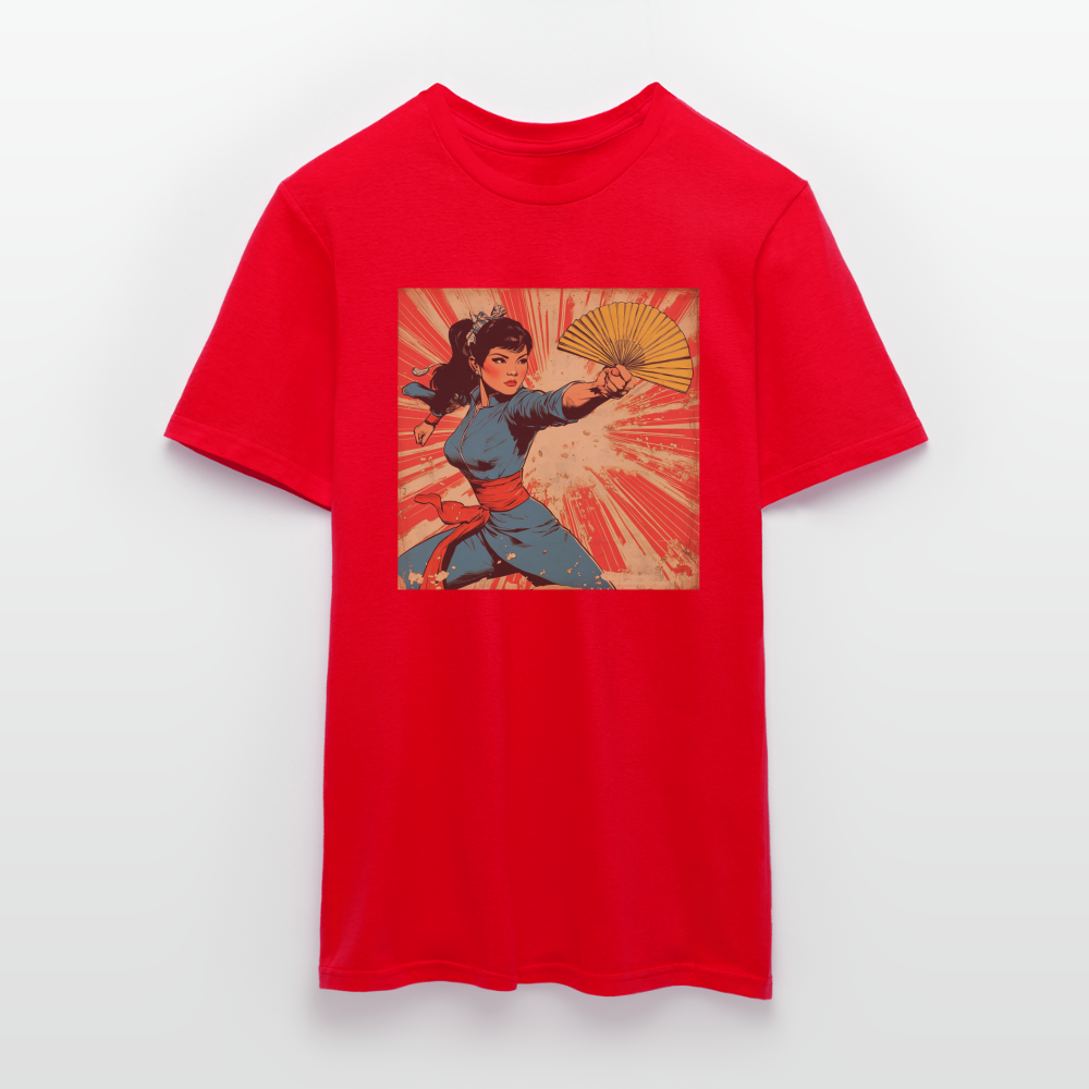 Solfjädern, T-shirt herr - röd