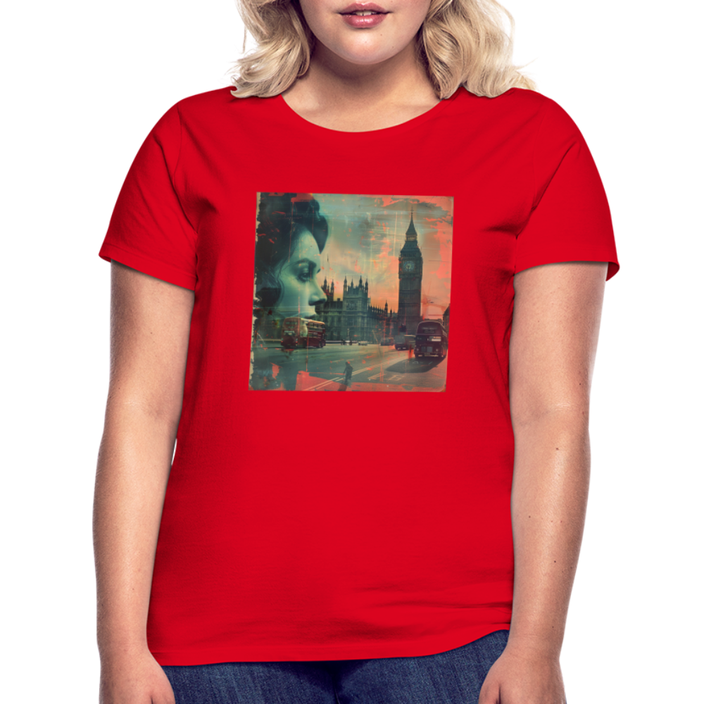 The Beat of London, T-shirt dam - röd