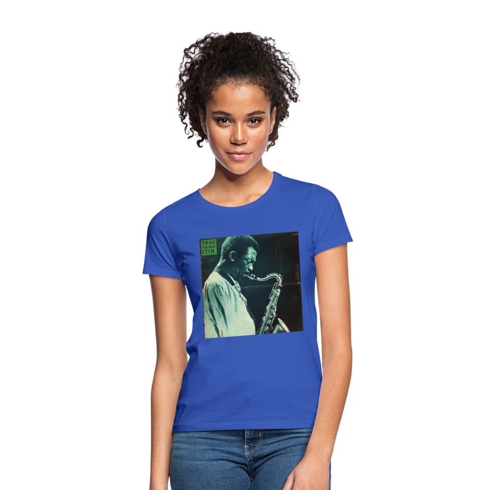 Gåtfull figur i jazzens underground, T-shirt dam - royalblå