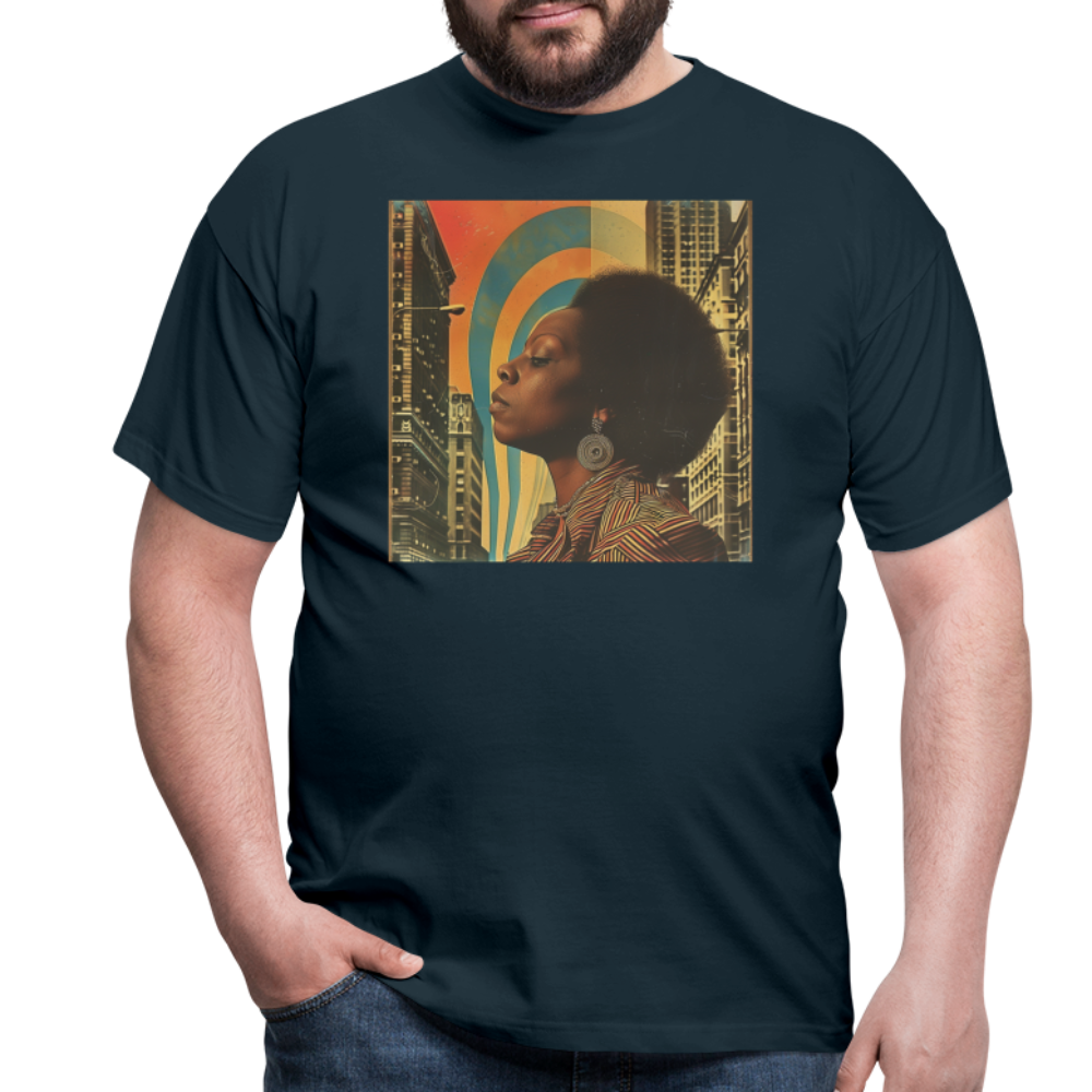 Jazz in the Moonlight, T-shirt herr - marinblå