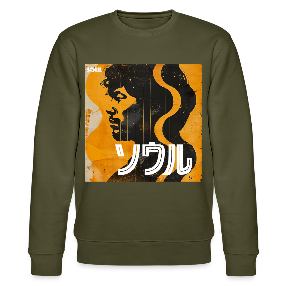 Nippon Grooves, Ekologisk sweatshirt CHANGER unisex från Stanley/Stella - kaki