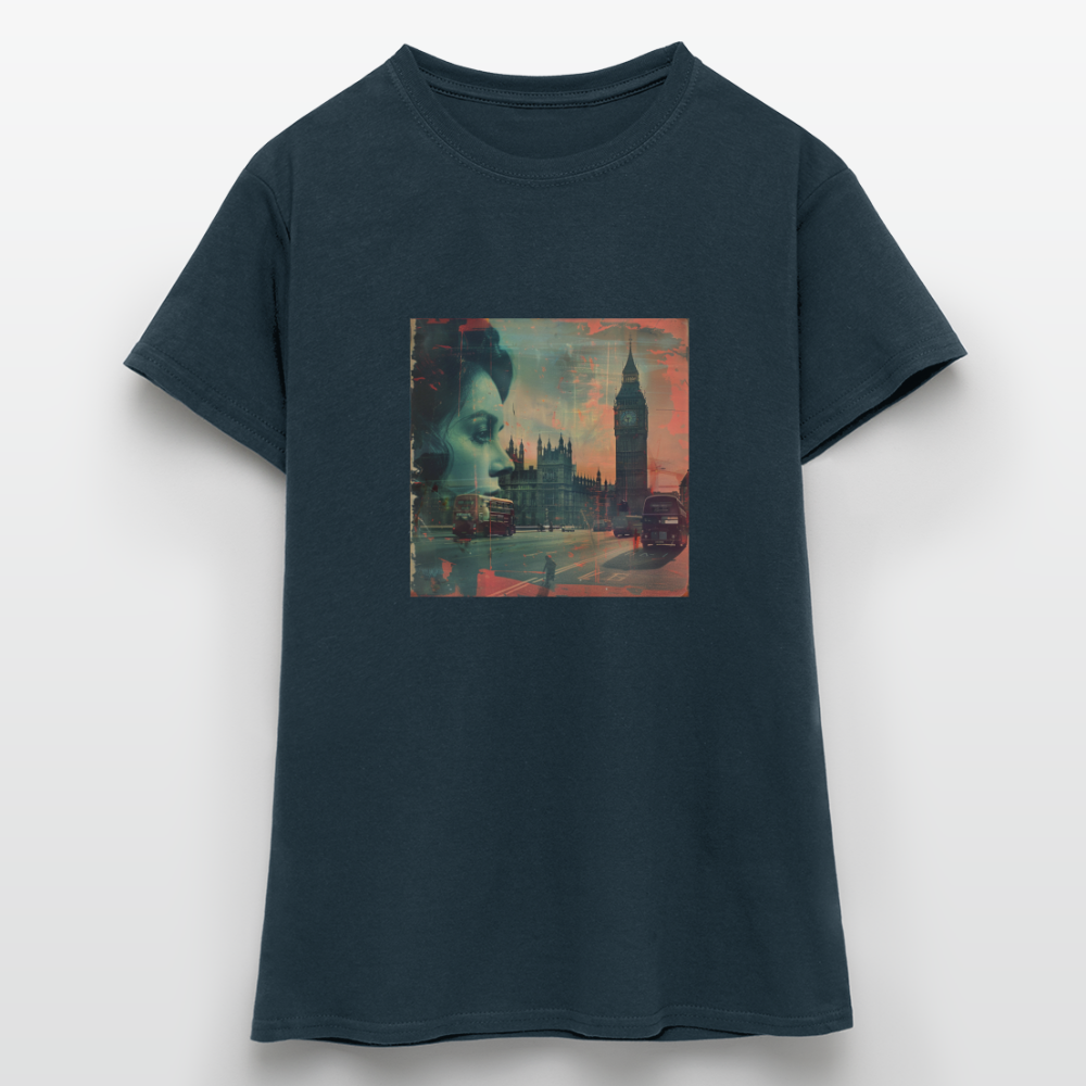 The Beat of London, T-shirt dam - marinblå