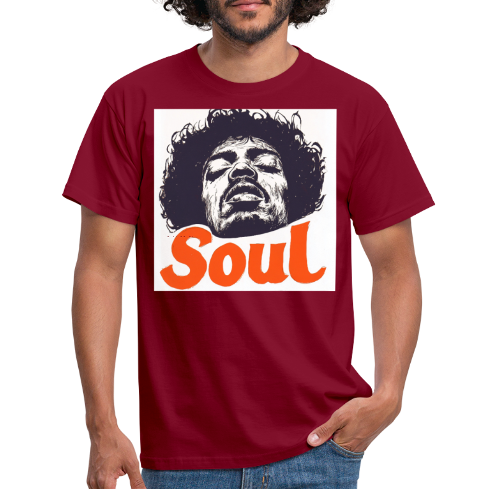 Kärlek, frihet och rättvisa, T-shirt herr - tegelröd
