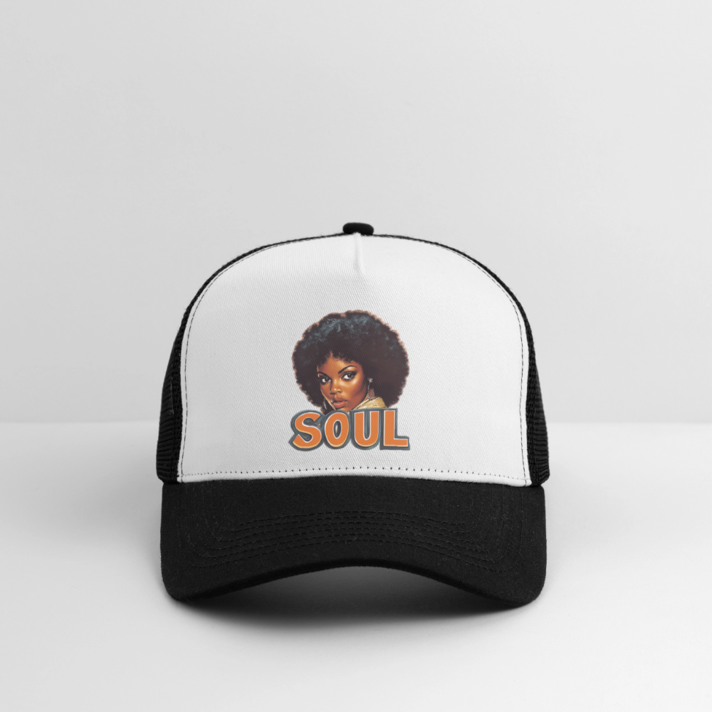 Soulful Vibes, Trucker Cap - vit/svart