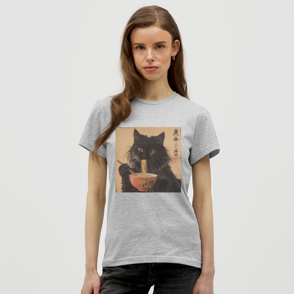 Kejsarens Katt och Ramens Hemlighet, T-shirt dam - gråmelerad