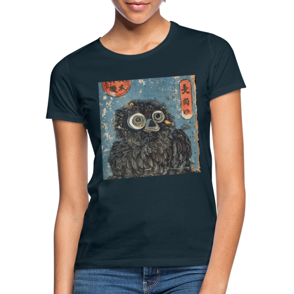 Denimiko, T-shirt dam - marinblå