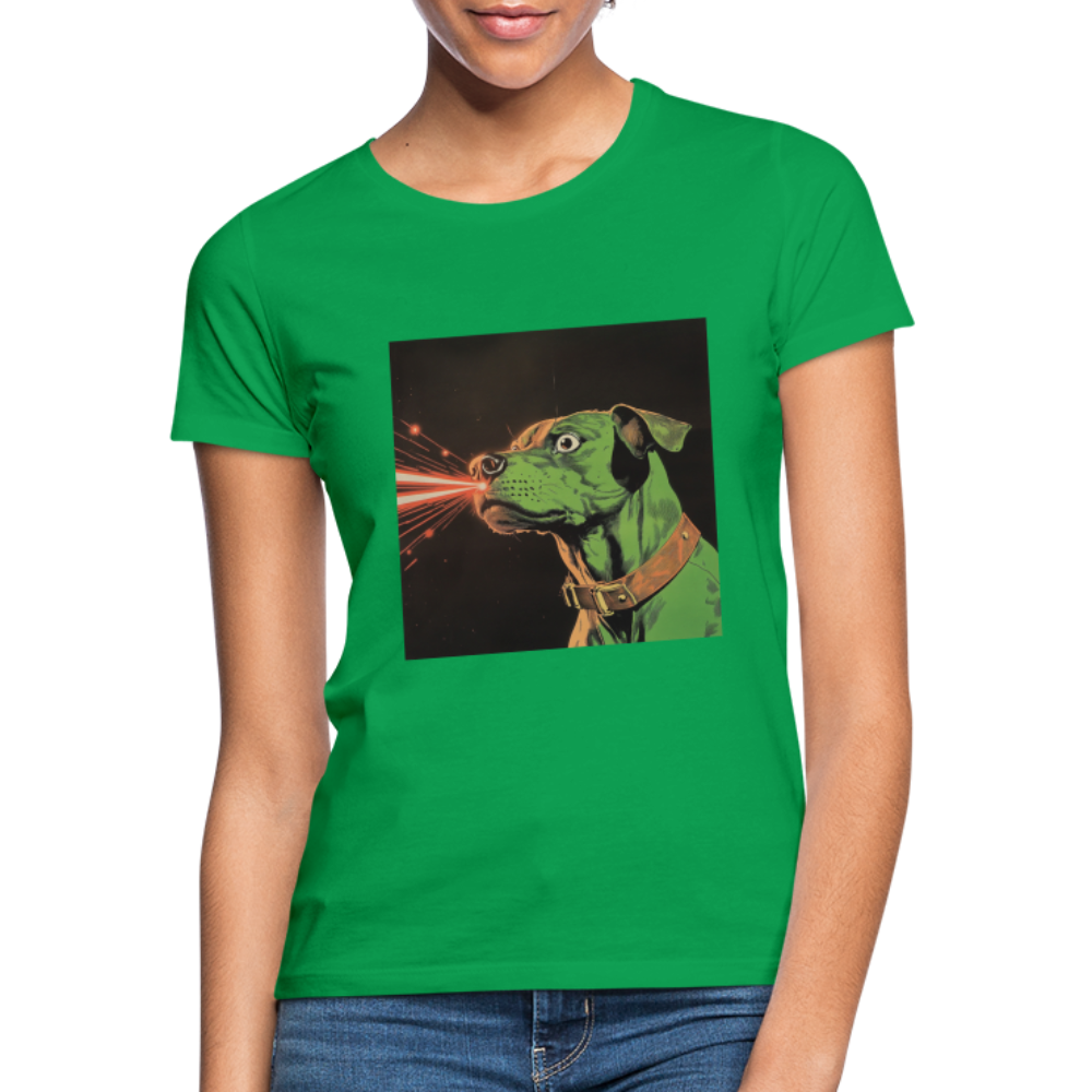 Strålhunden, T-shirt dam - kellygrön