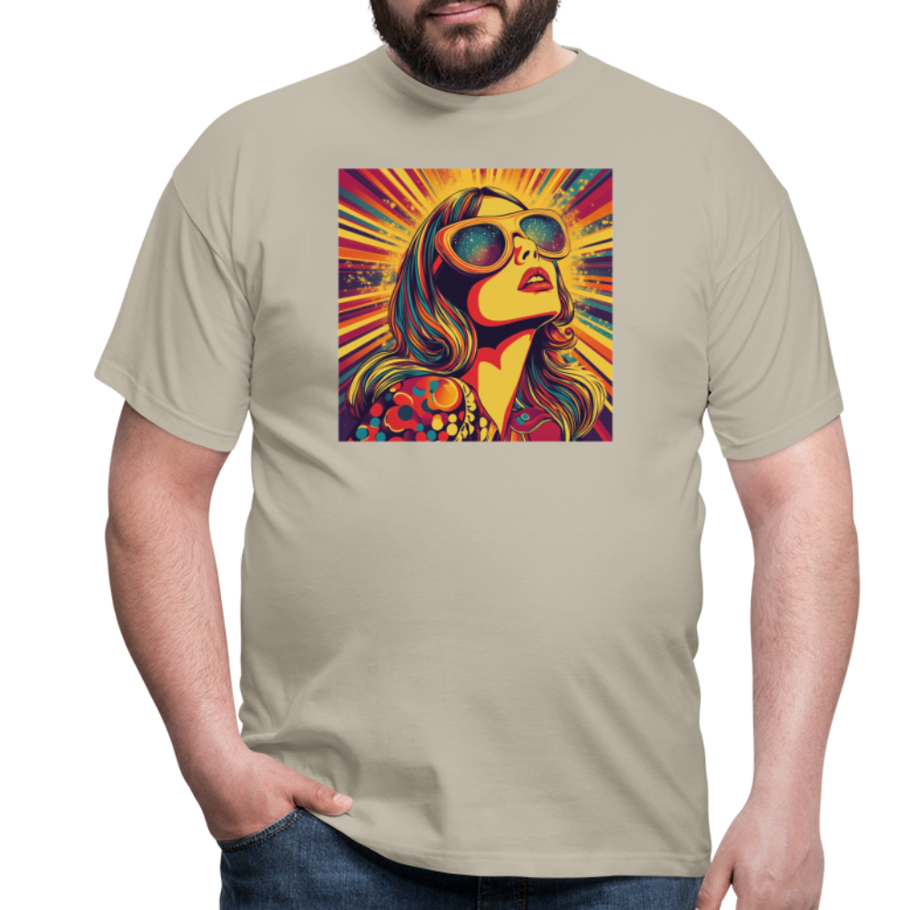 Disco Fever, T-shirt herr - sandbeige