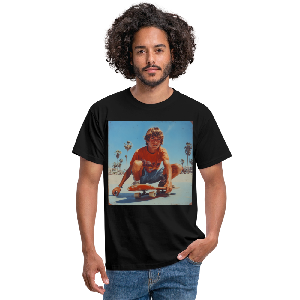 Sunset Vibes, 70s Style, T-shirt herr - svart