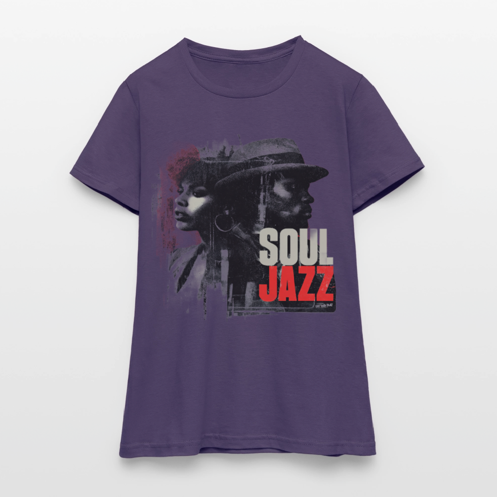 Soul Jazz Experience, T-shirt dam - mörklila