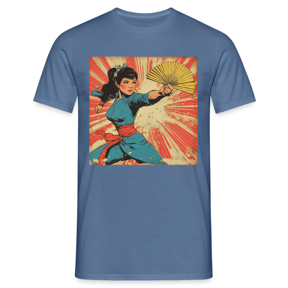 Solfjädern, T-shirt herr - duvblå