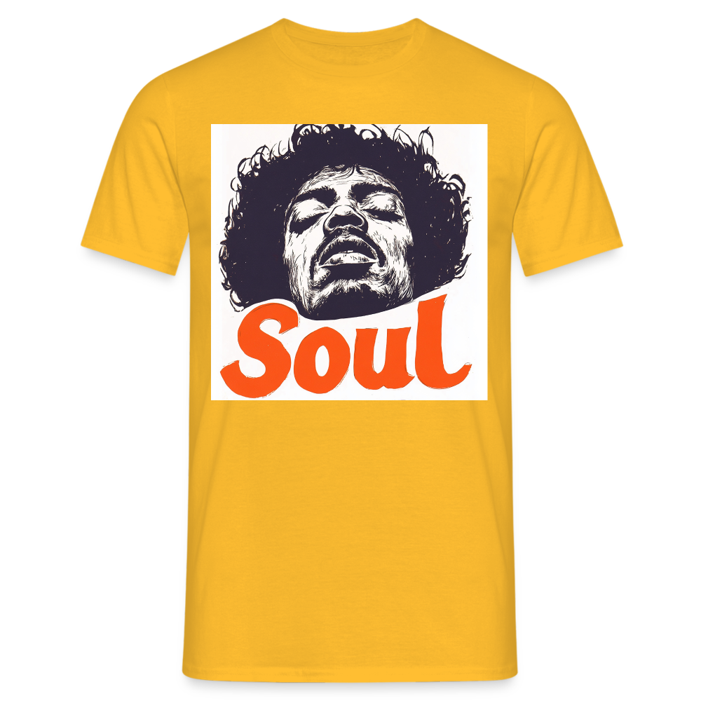 Kärlek, frihet och rättvisa, T-shirt herr - gul