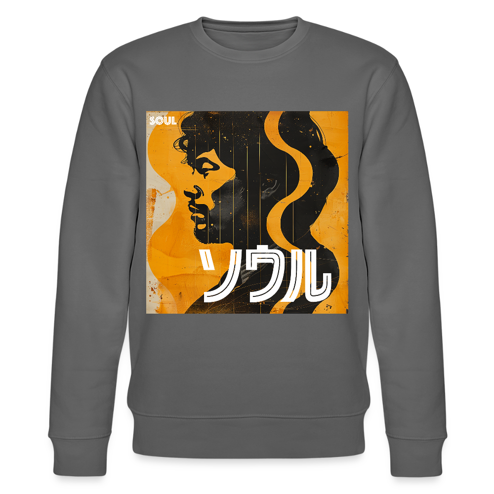Nippon Grooves, Ekologisk sweatshirt CHANGER unisex från Stanley/Stella - kolgrå