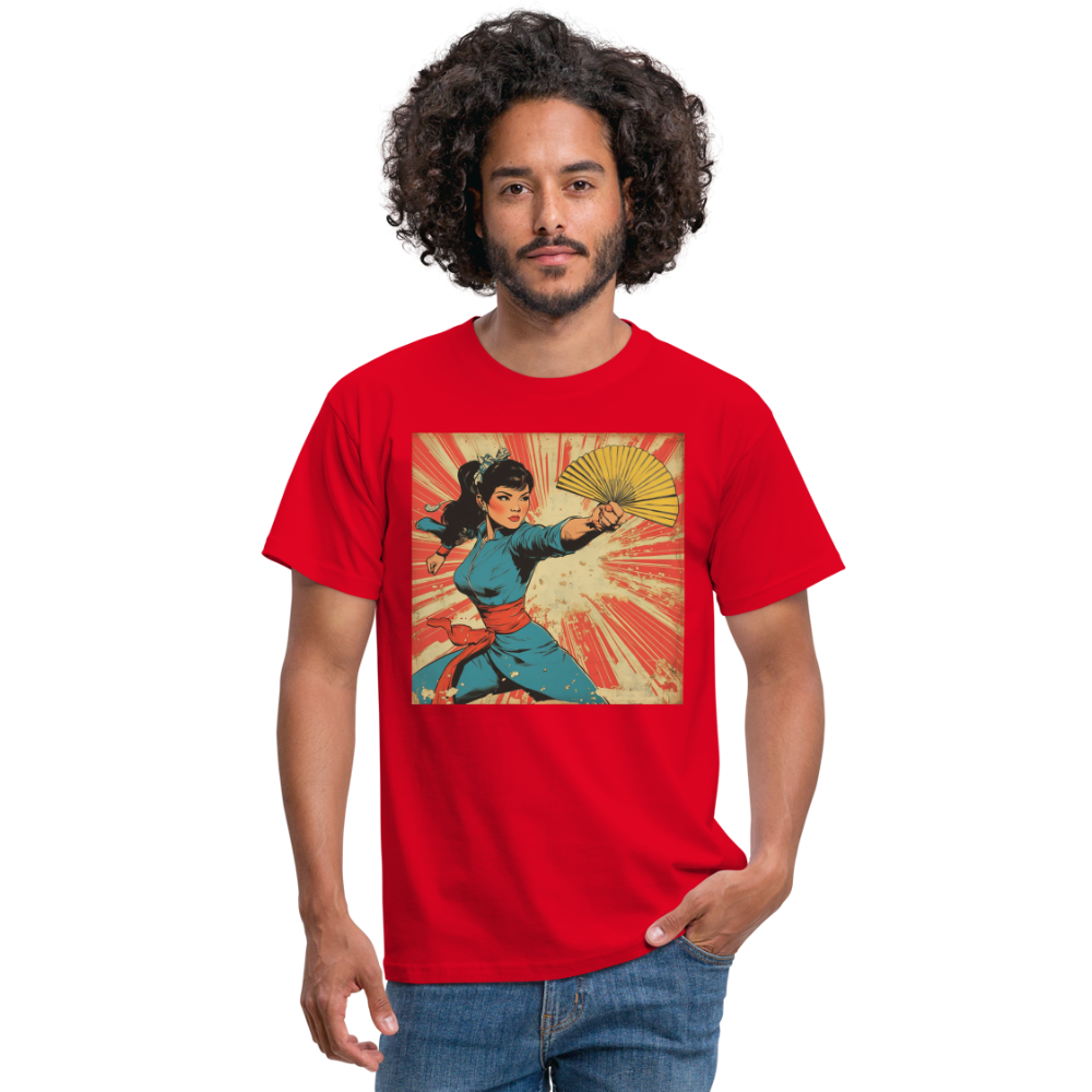 Solfjädern, T-shirt herr - röd
