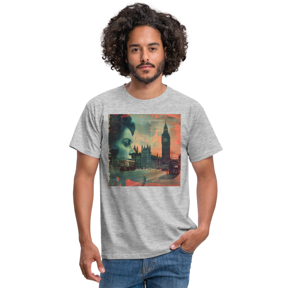 The Beat of London, T-shirt herr - gråmelerad